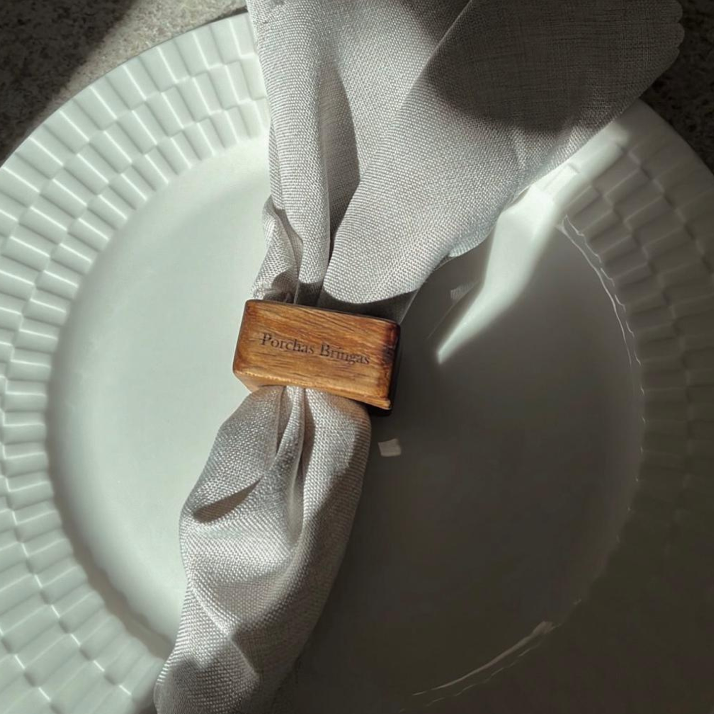 Set 4 Servilleteros Madera Parota