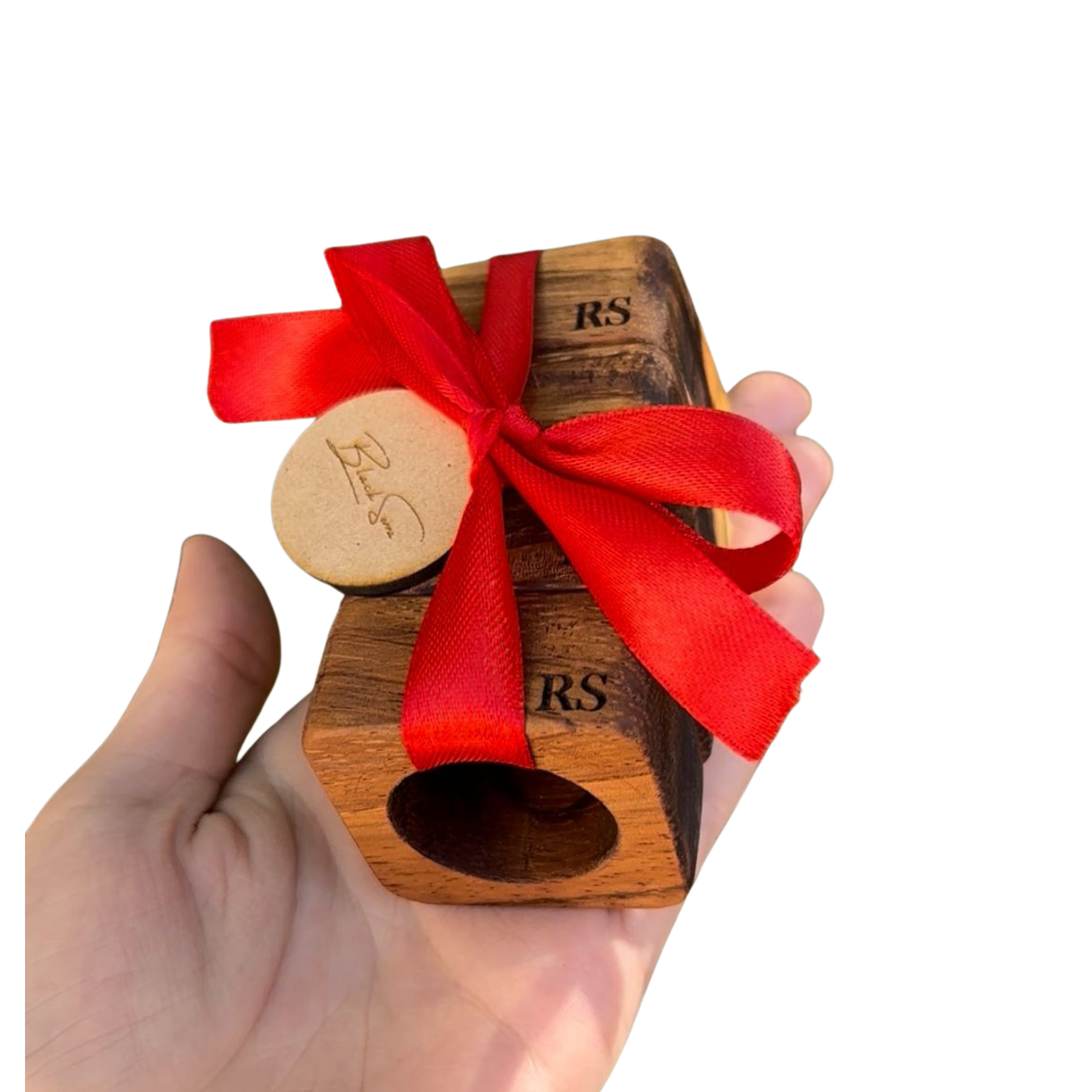 Set 4 Servilleteros Madera Parota